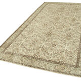 Tapis beige turc noué à la main 172 cm x 305 cm