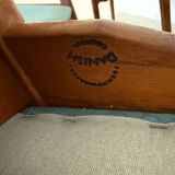 Set of 8 Vintage Danish Chairs by Søren Ladefoged – Teak & Blue Fabric