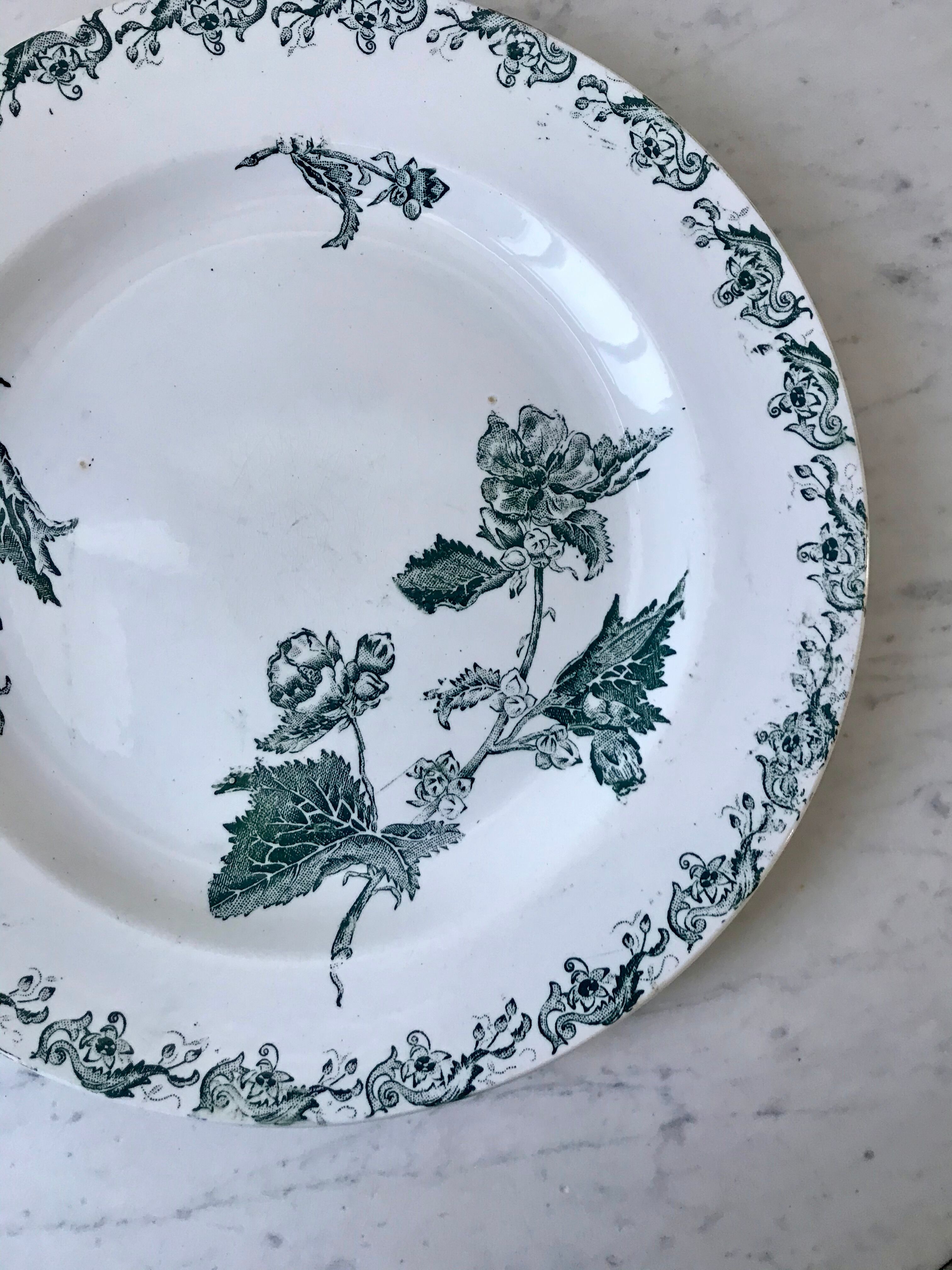 Round plate in iron earth model "richelieu" xixth