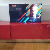 Buffet "elegance" Roche-Bobois TV unit home cinema with its 48" TV.