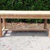 Table de ferme en chêne massif bois brut