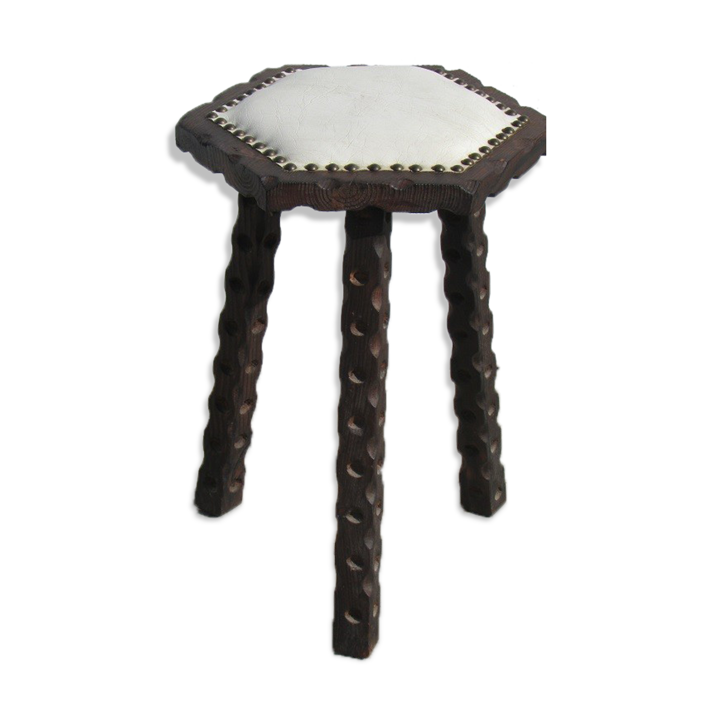 Catalan tripod stool, Spanish in solid pine