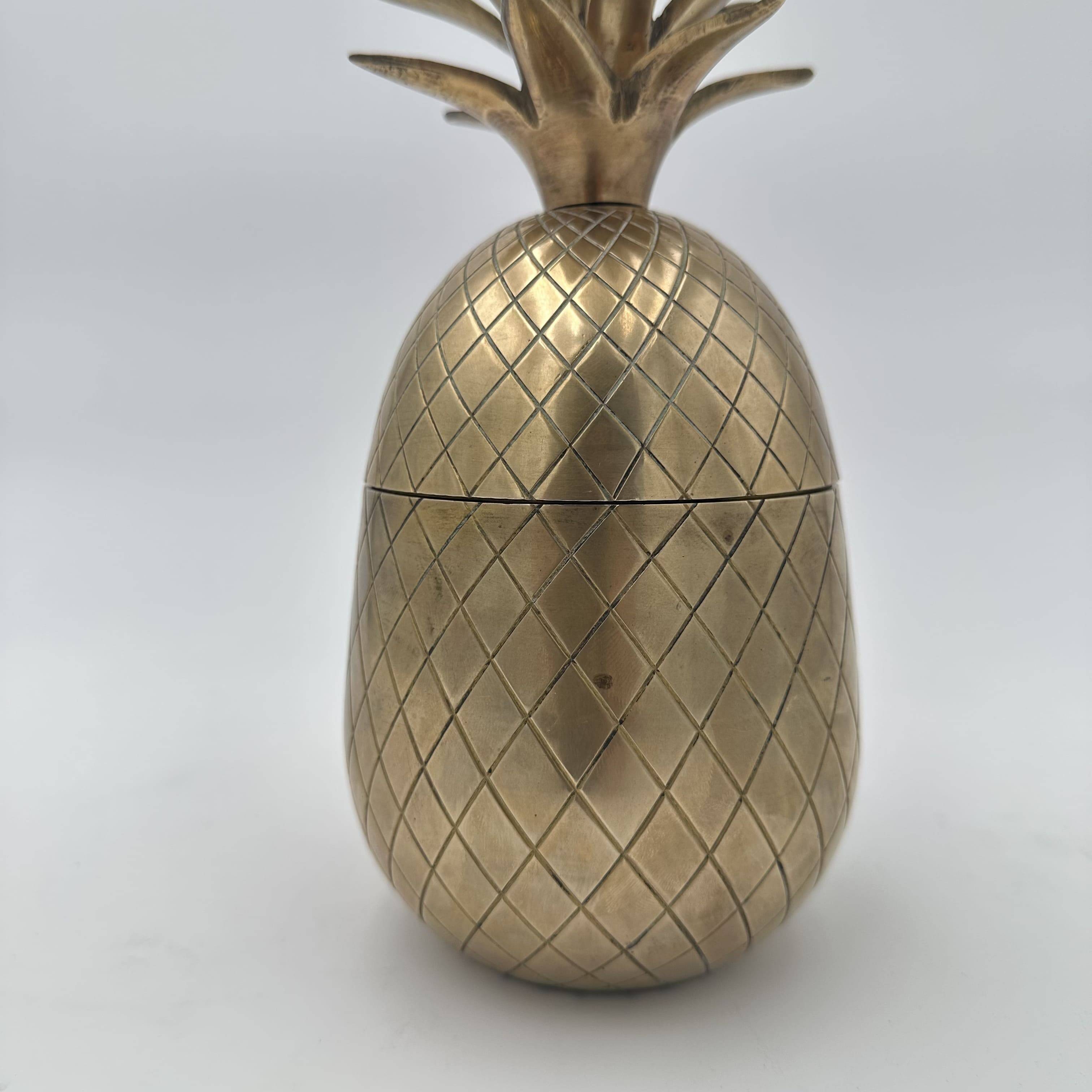 Pair of "Pineapple" Ice Buckets in Brass, in the Style of Mauro Manetti, A