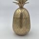 Pair of "Pineapple" Ice Buckets in Brass, in the Style of Mauro Manetti, A