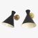 Pair of Italian wall lights in brass and lacquered iron, 1950s design.