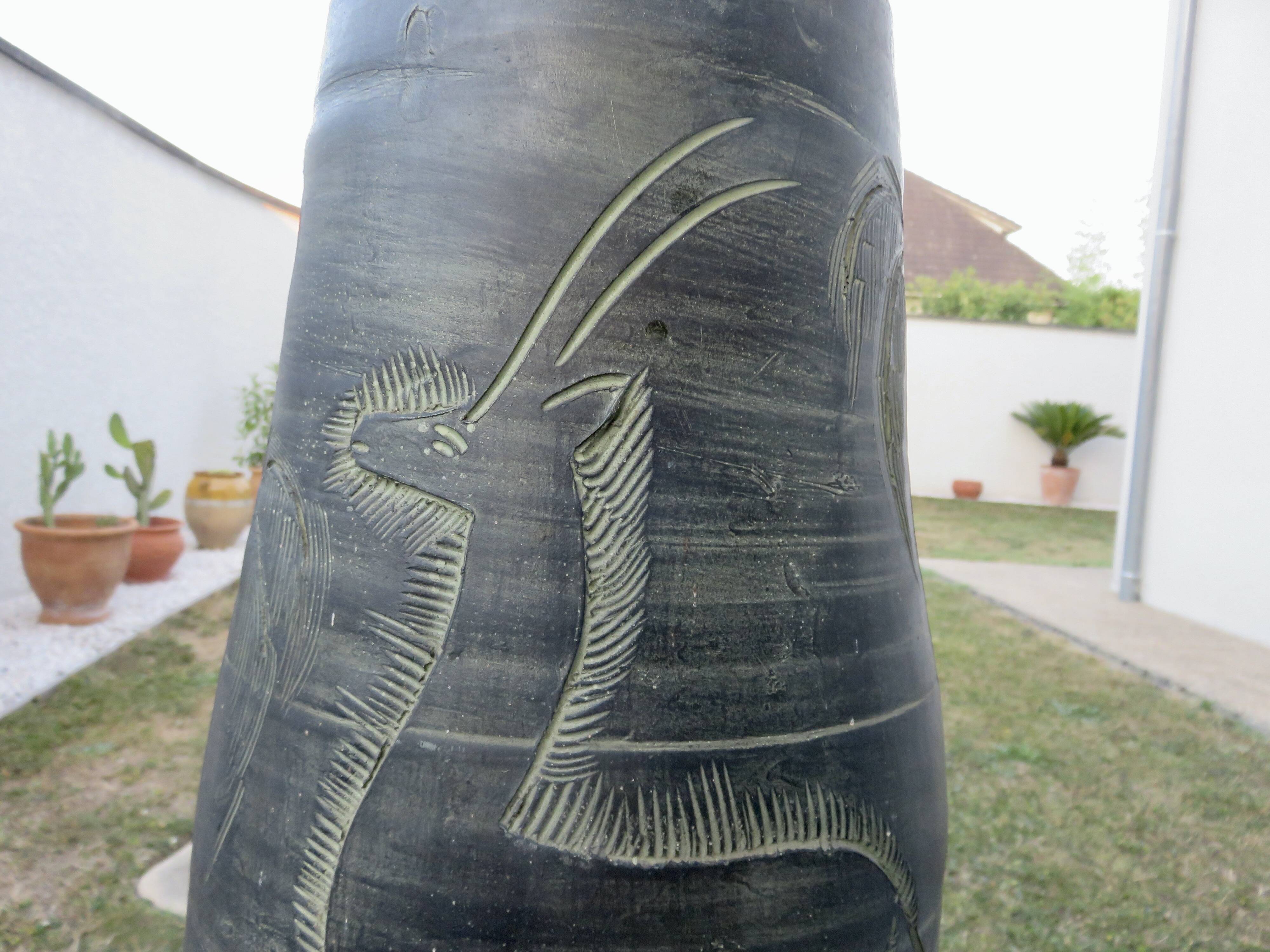 Important ceramic vase by Francisco Figueras, Catalonia, Spain.