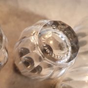 Goldsmith christofle salt shakers salters solid silver & glass