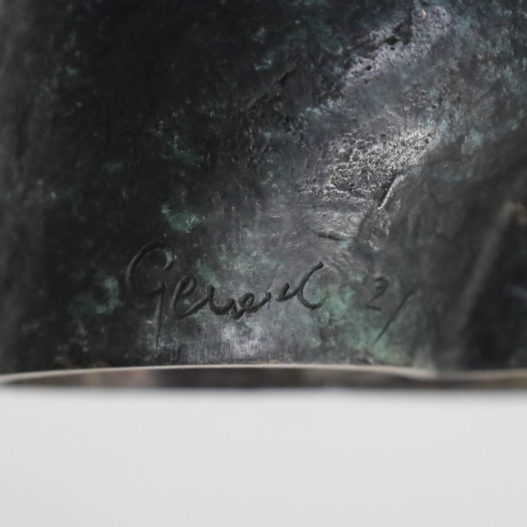 Female Torso Sculpture in Bronze, signed Gerard, edition 2/8