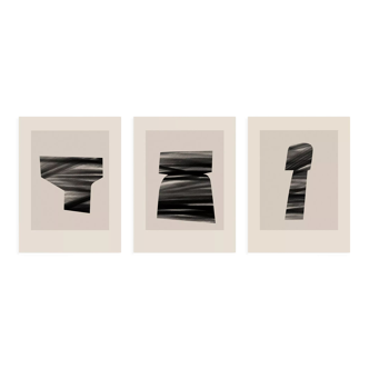 Set of 3 abstract giclee prints, 50x70