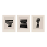 Set of 3 abstract giclee prints, 50x70