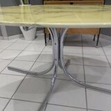 Arabescato marble oval dining table 1970