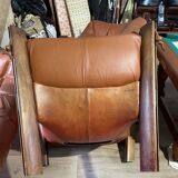 Percival lafer mp-211 sofa set with two armchairs and an ottoman in leather.