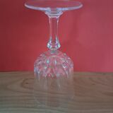 6 crystal water glasses from Arques, Germain model.