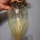 Luminaire globe verre ouraline ancien Art nouveau fin 19e début 20e siècle