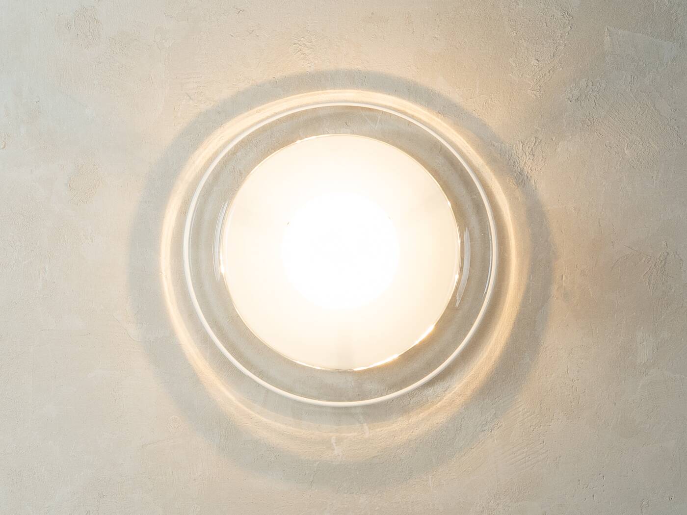 AV Mazzega | Carlo Nason wall and ceiling lamp, Murano glass, 1980s
