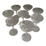 Cut crystal cups