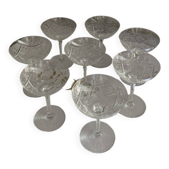 Cut crystal cups