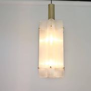 1 of 3 large Murano glass ice pendant by Limburg, Germany, 1970s