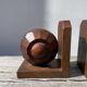 Art Deco wooden bookends