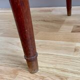 Small living room side table in solid cherry and veneer, Louis XVI style