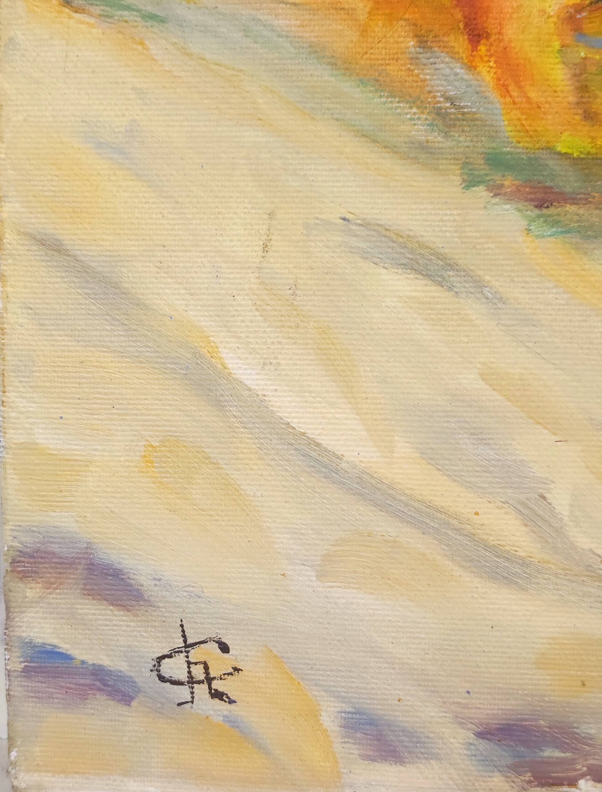 Oil on canvas landscape of Provence