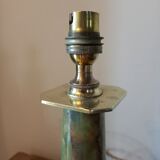 Pied de lampe marbre et bronze ancien 19e siècle