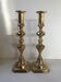 Pair of Victorian candle holders in gilded bronze
