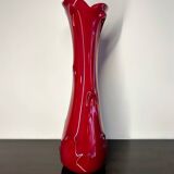 Vintage red Murano soliflore vase