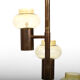 Mid century danish 6 arms brass-chandelier c.1960