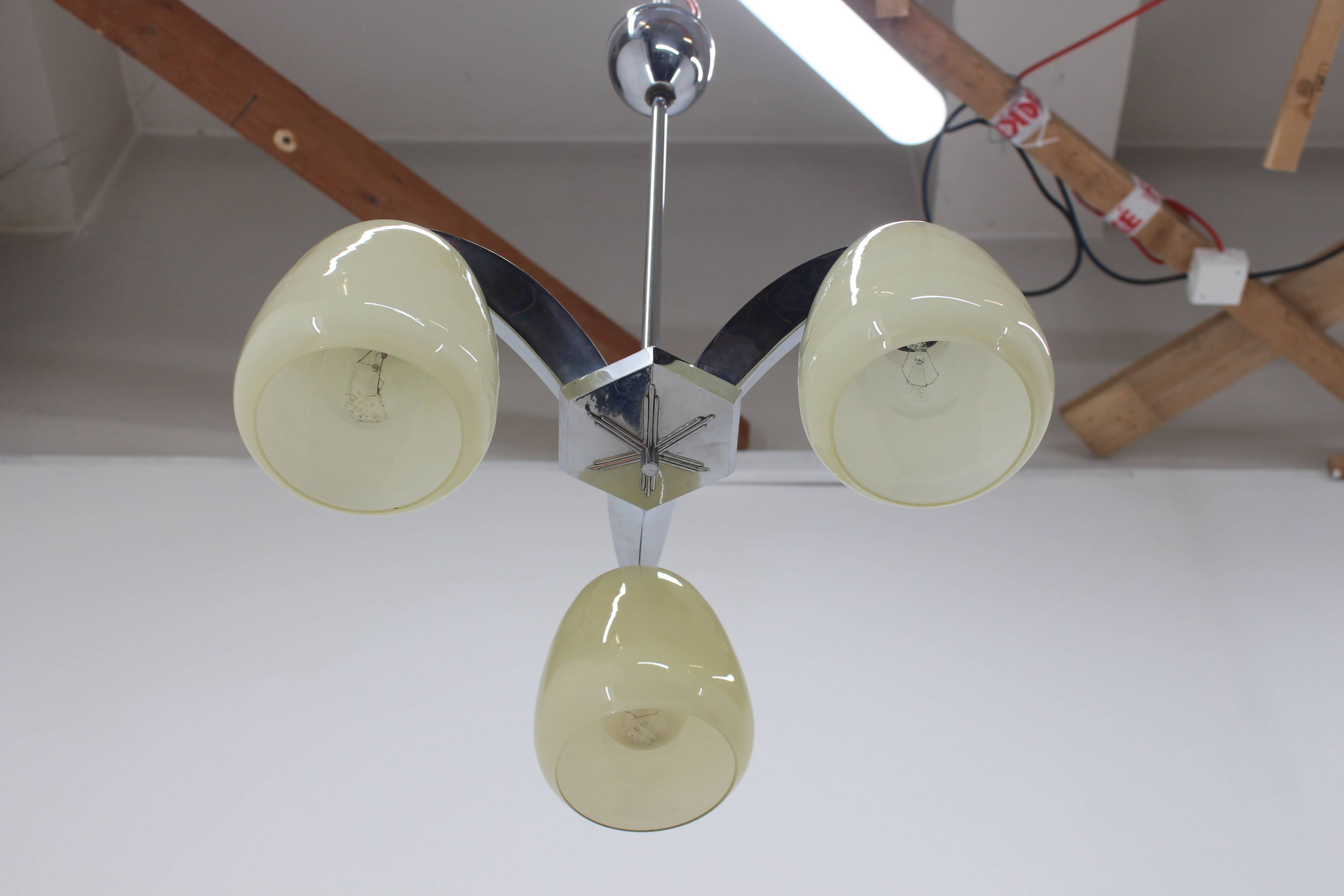 Village Silver chandelier Zukov 1950‘s