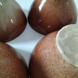 Set of 4 small glazed earthenware bowls