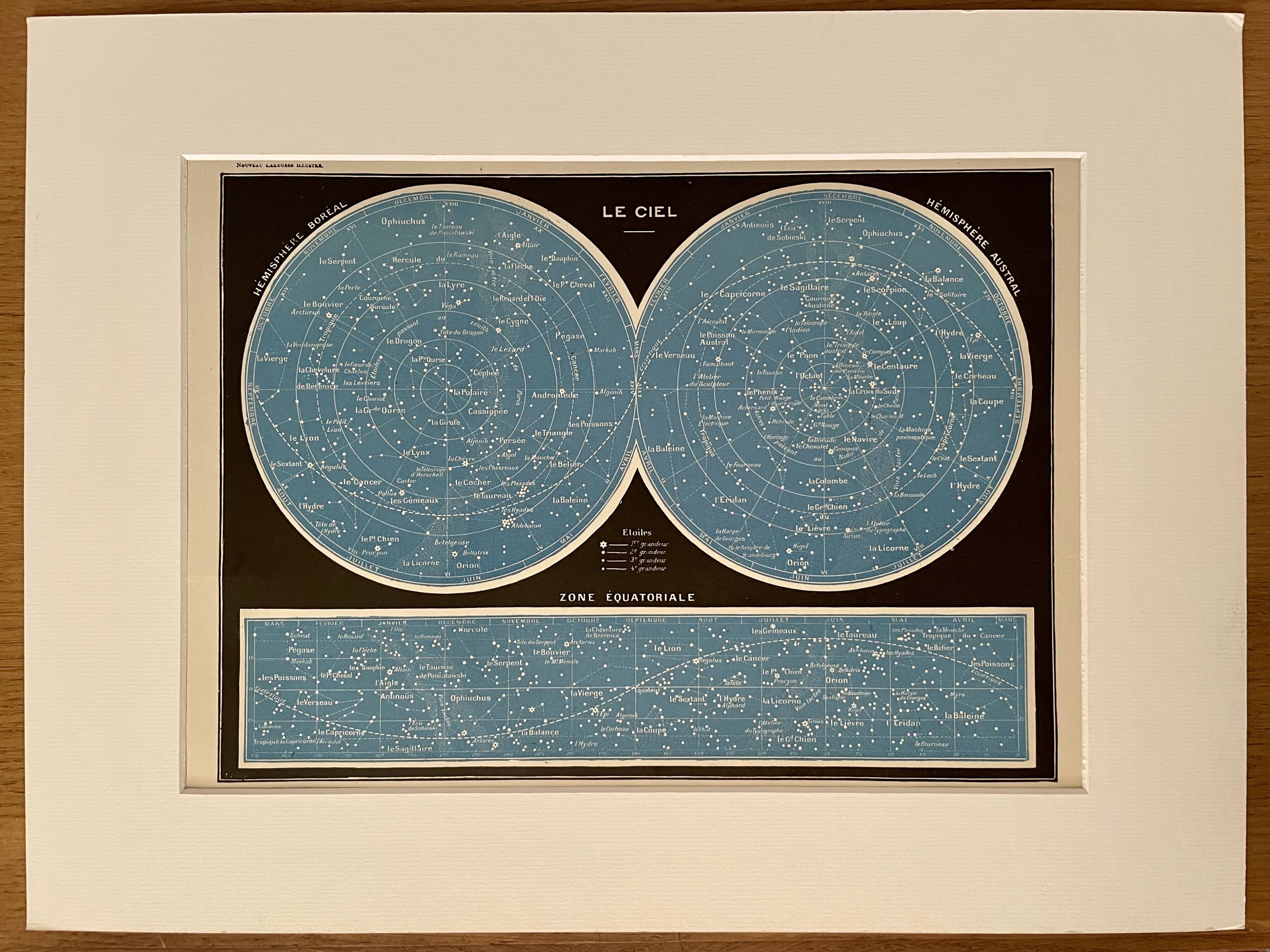 Lithograph on the sky 1900