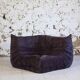 Togo aubergine corner armchair by Michel Ducaroy for Ligne Roset