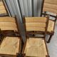 4 chaises paillées années 40