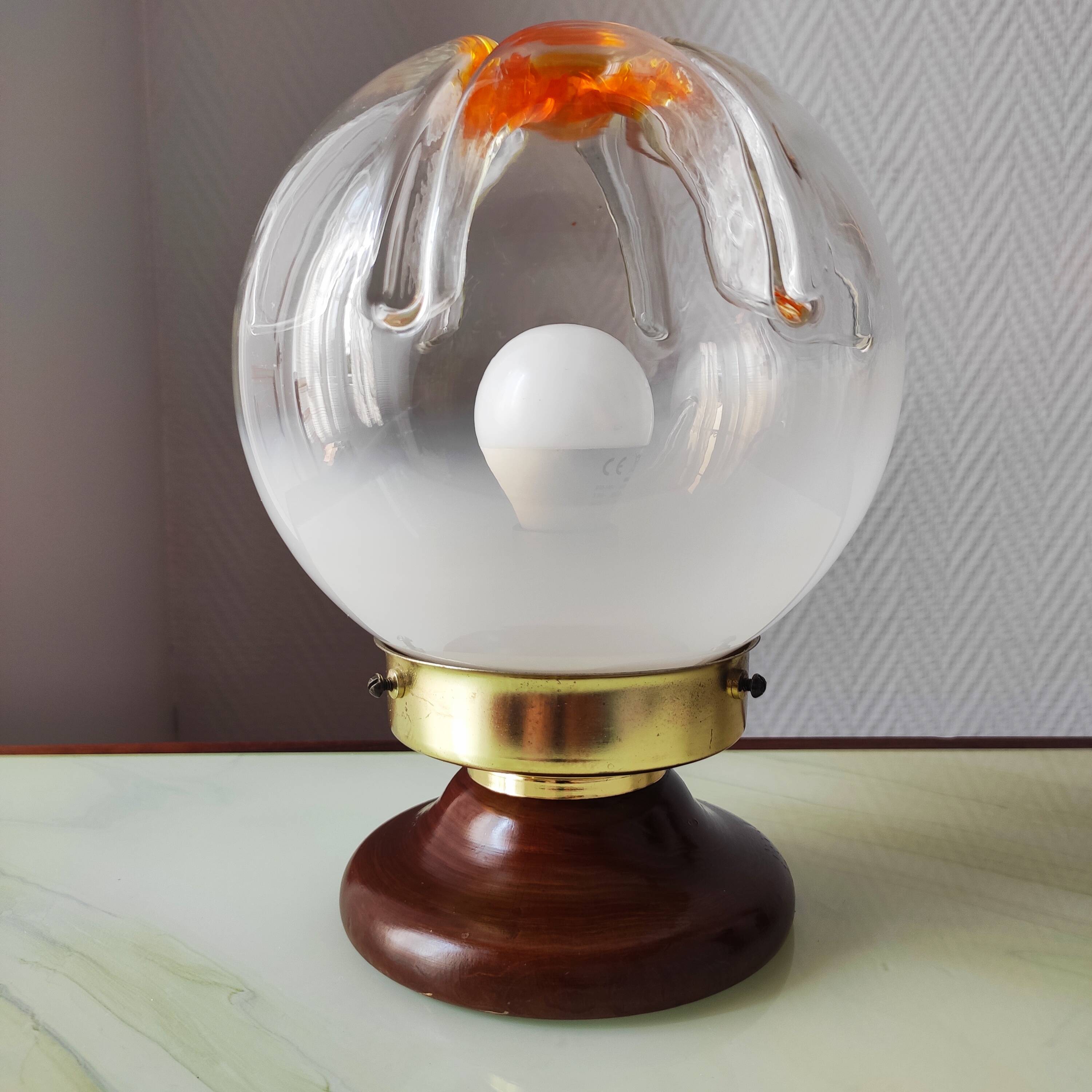 Vintage Mazzega 1970 Murano glass lamp