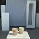 Set of 2 cups in Indonesian ceramic (brown & speckled glazed matte)