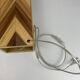Midcentury pencil reed rattan bamboo and brass table lamp, 1970s