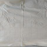 Art Deco embroidered antique sheet