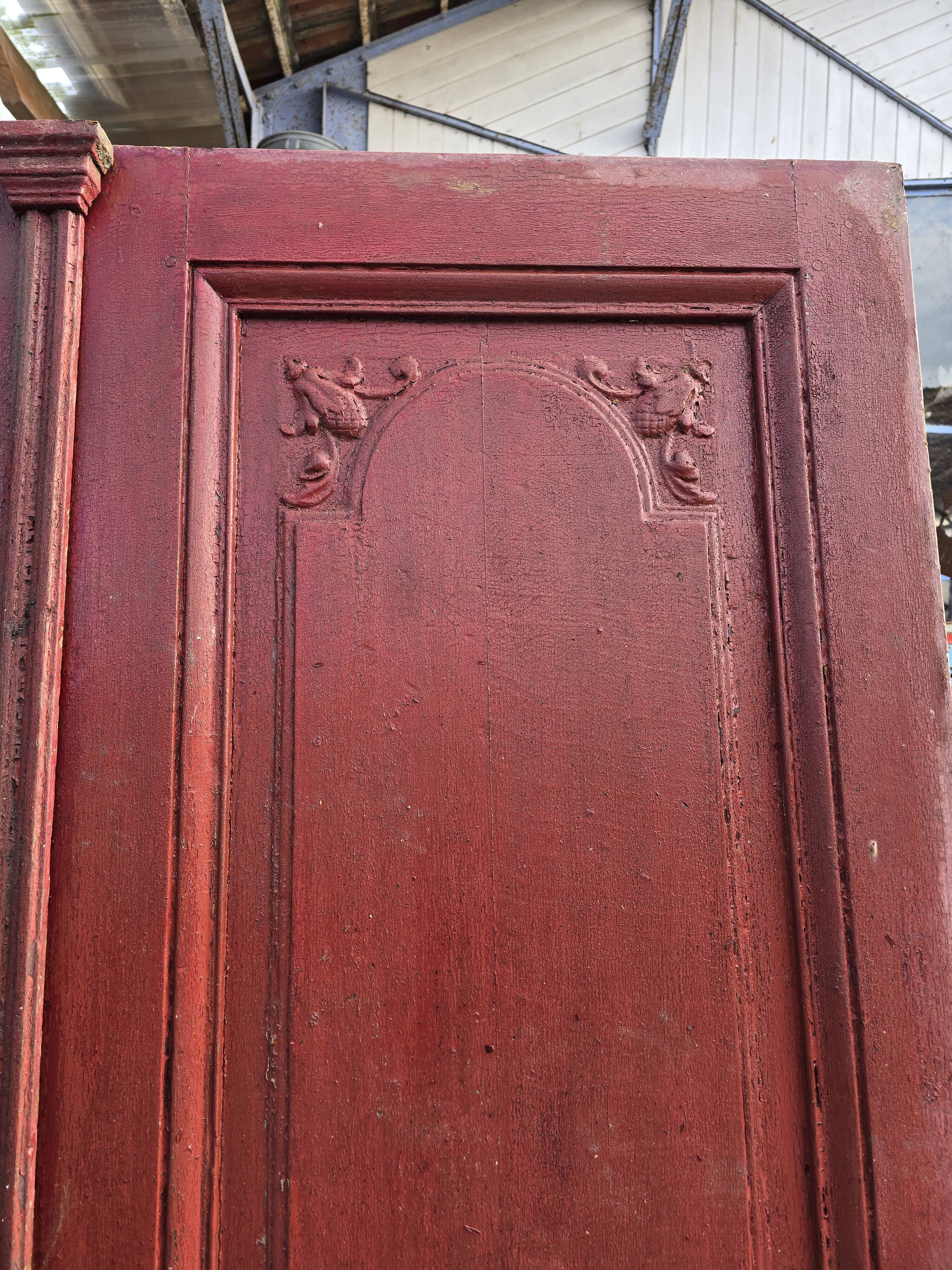 Old double oak front door