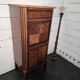 Louis XV style secretary with marquetry and marble top.