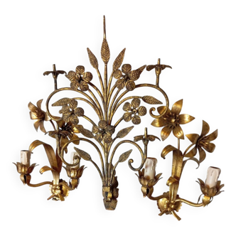 Gold Flower Metal Wall Sconces