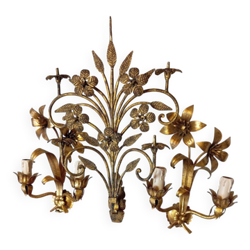 Gold Flower Metal Wall Sconces