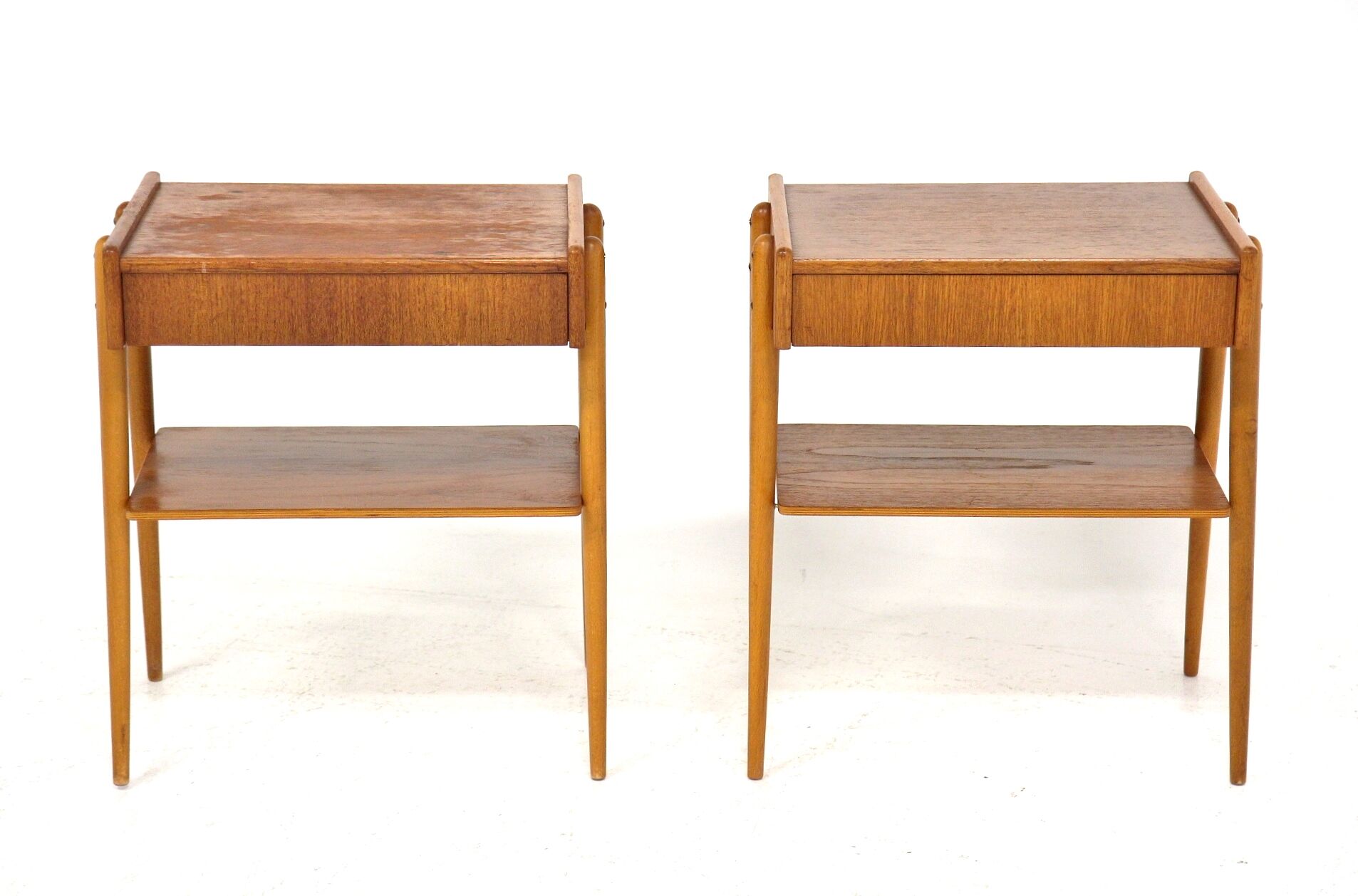 Set de 2 tables de chevet en teck, Carlström, Suède, 1960