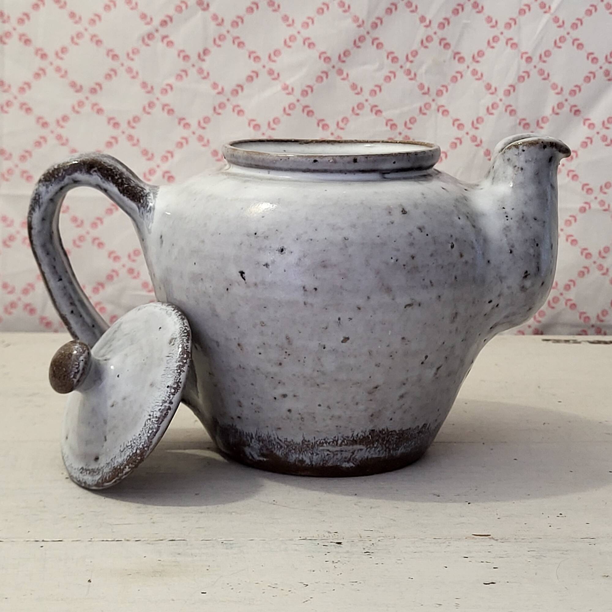Handcrafted teapot in Berry stoneware, Vallée Noire pottery, 50cl