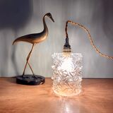 Vintage molded glass globe walker