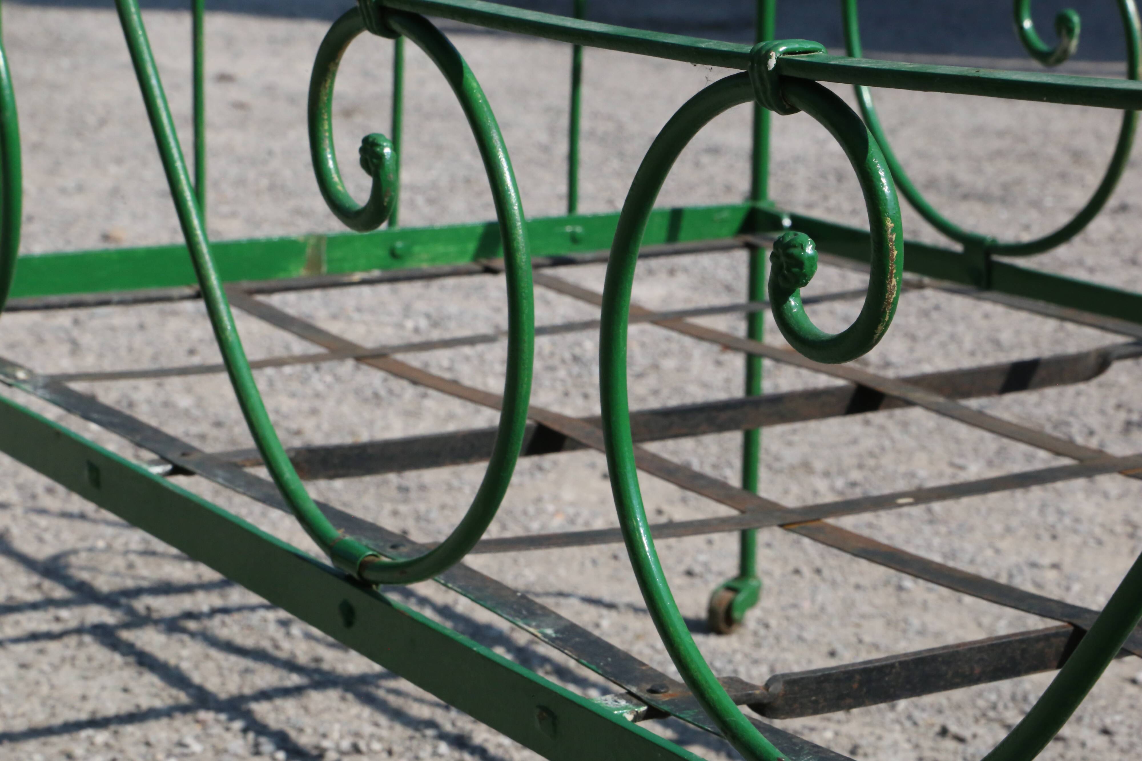 Antique metal bed, vintage