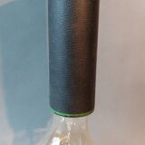 1950 pendant light in metal covered in vintage skaï.