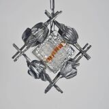 Brutalist hanging lamp designed by Tom Ahlström & Hans Ehrlich, 1960s
