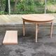 table à manger ronde extensible rénovée Louis Philippe 115-2215cm 20ème