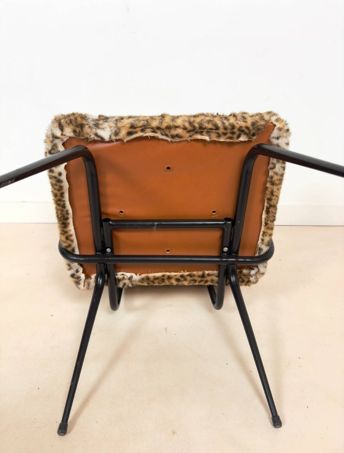 Fauteuil vintage moderniste léopard
